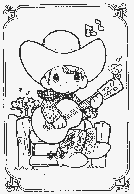 Coloring & Activity Pages: Precious Moments Boy Playing Guitar ... Coloring & Activity Pages: Precious Moments Boy Playing Guitar ...
