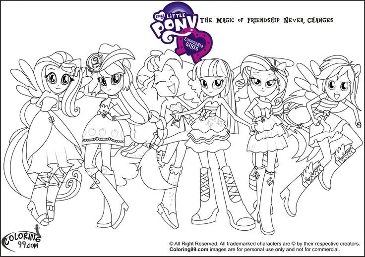 Imagenes de My Little Pony equestria girl para colorear - Imagui