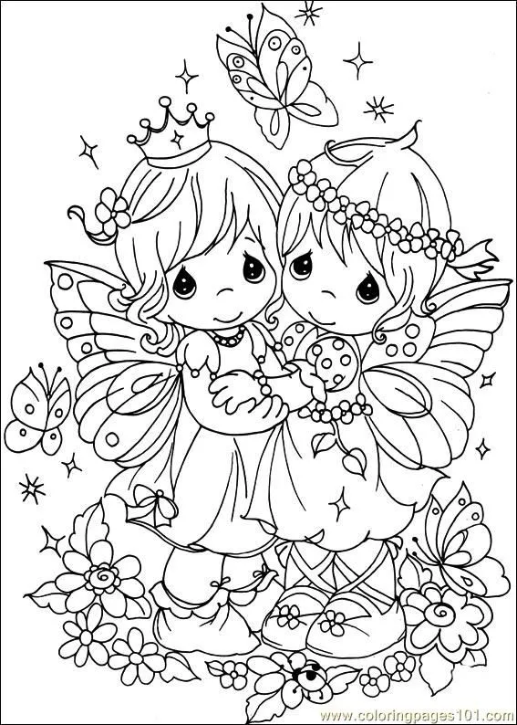 precious moments fairy Colouring Pages