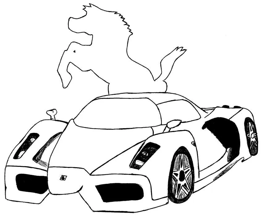 Colorir Desenhos de Carros Para Pintar