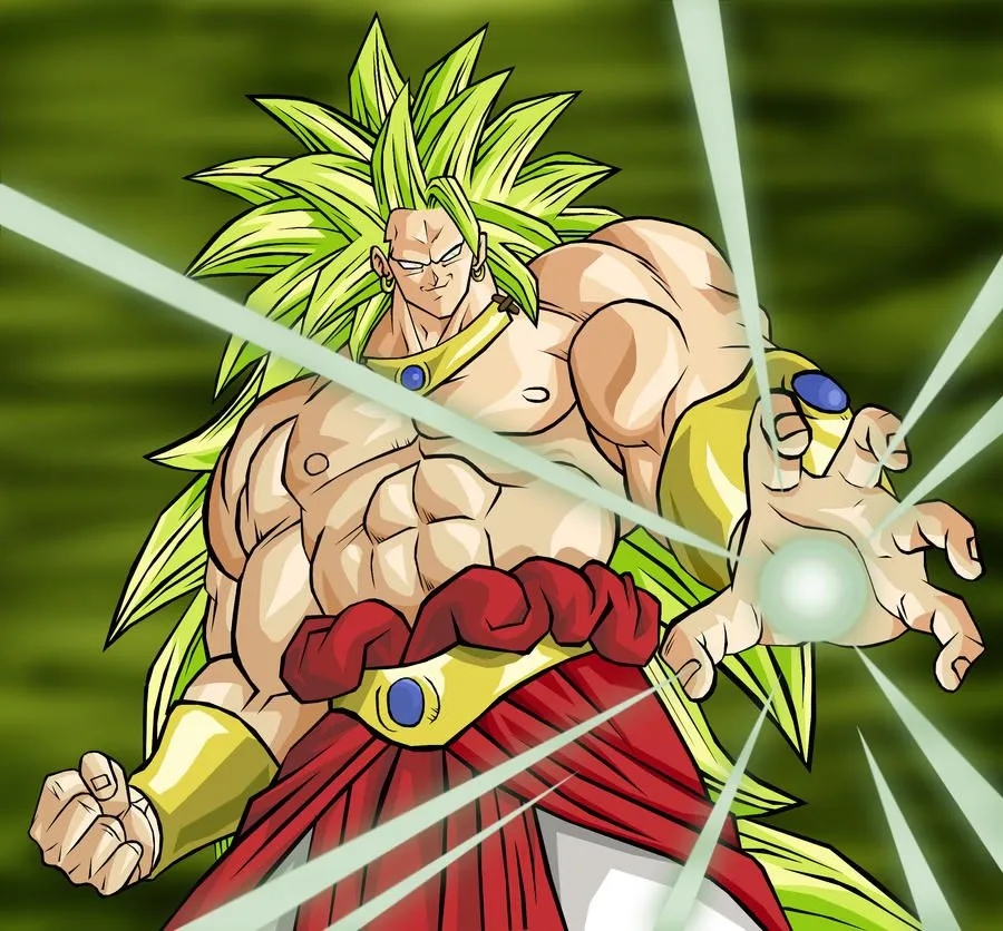 Coloured Broly SSJ3 by ~kingvegito on deviantART