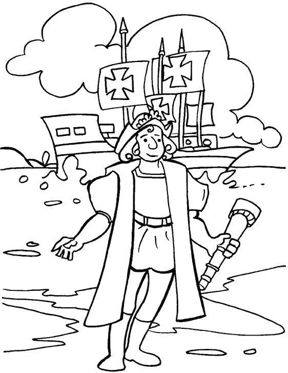 Columbus Day Coloring Page | Homeschooling | Pinterest | Páginas ...