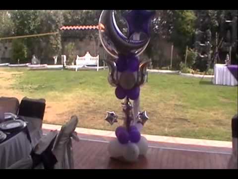 columnas para xv años con globo - YouTube