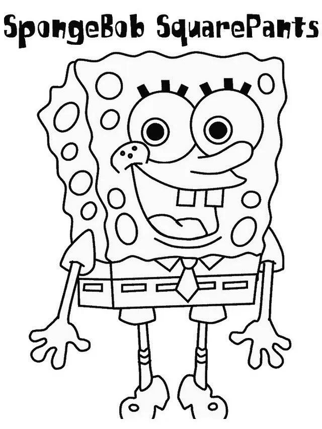 Gallery For > Bob Esponja Blanco Y Negro