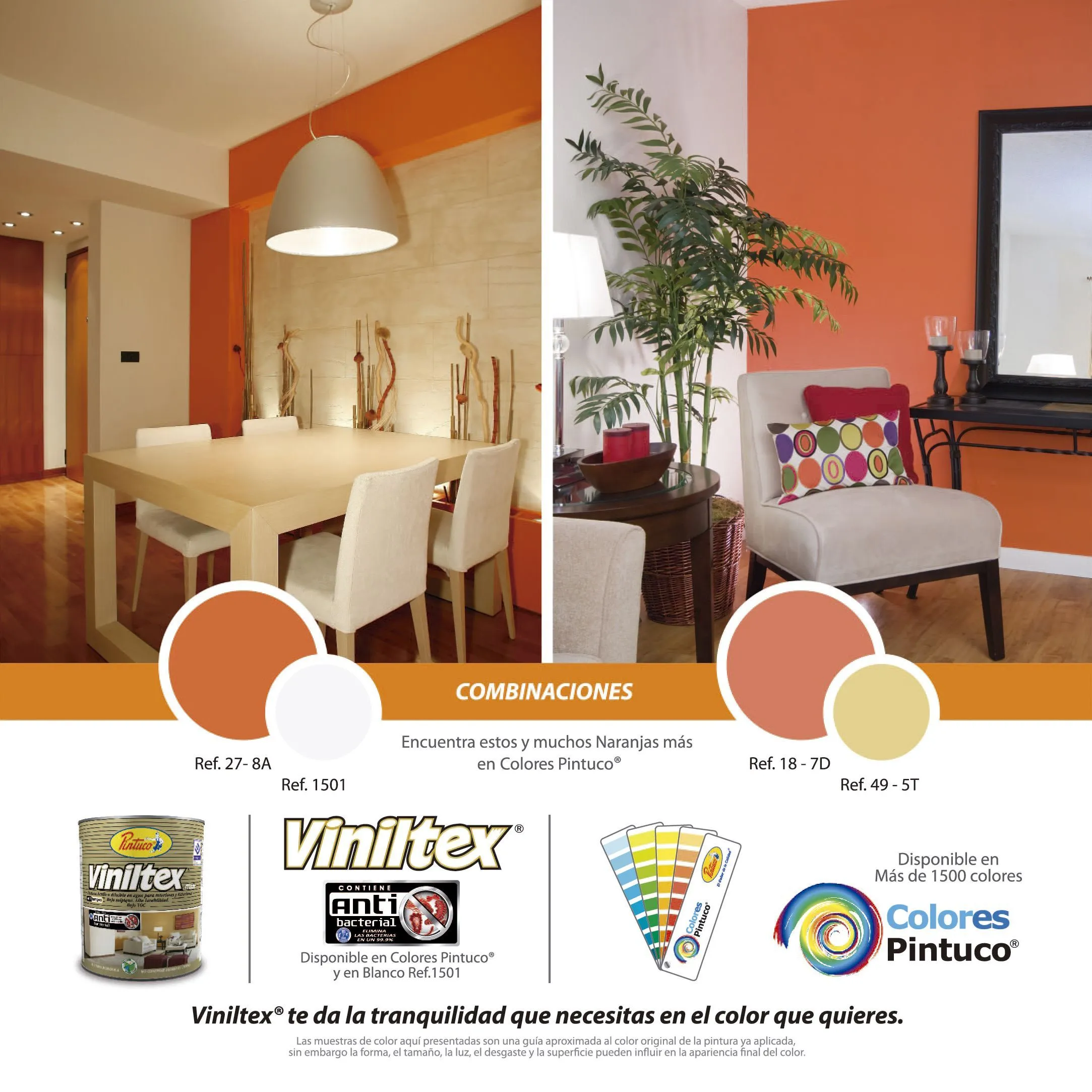 Combinaciones en colores naranja de Viniltex de Pintuco | Decoración de unas, Colores de pintura de interior, Colores de interiores Combinaciones en colores naranja de Viniltex de Pintuco | Decoración de unas, Colores de pintura de interior, Colores de interiores