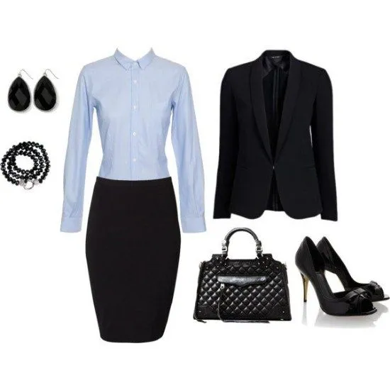 Combinaciones de Outfits Elegantes para ir al Trabajo por Polyvore ...