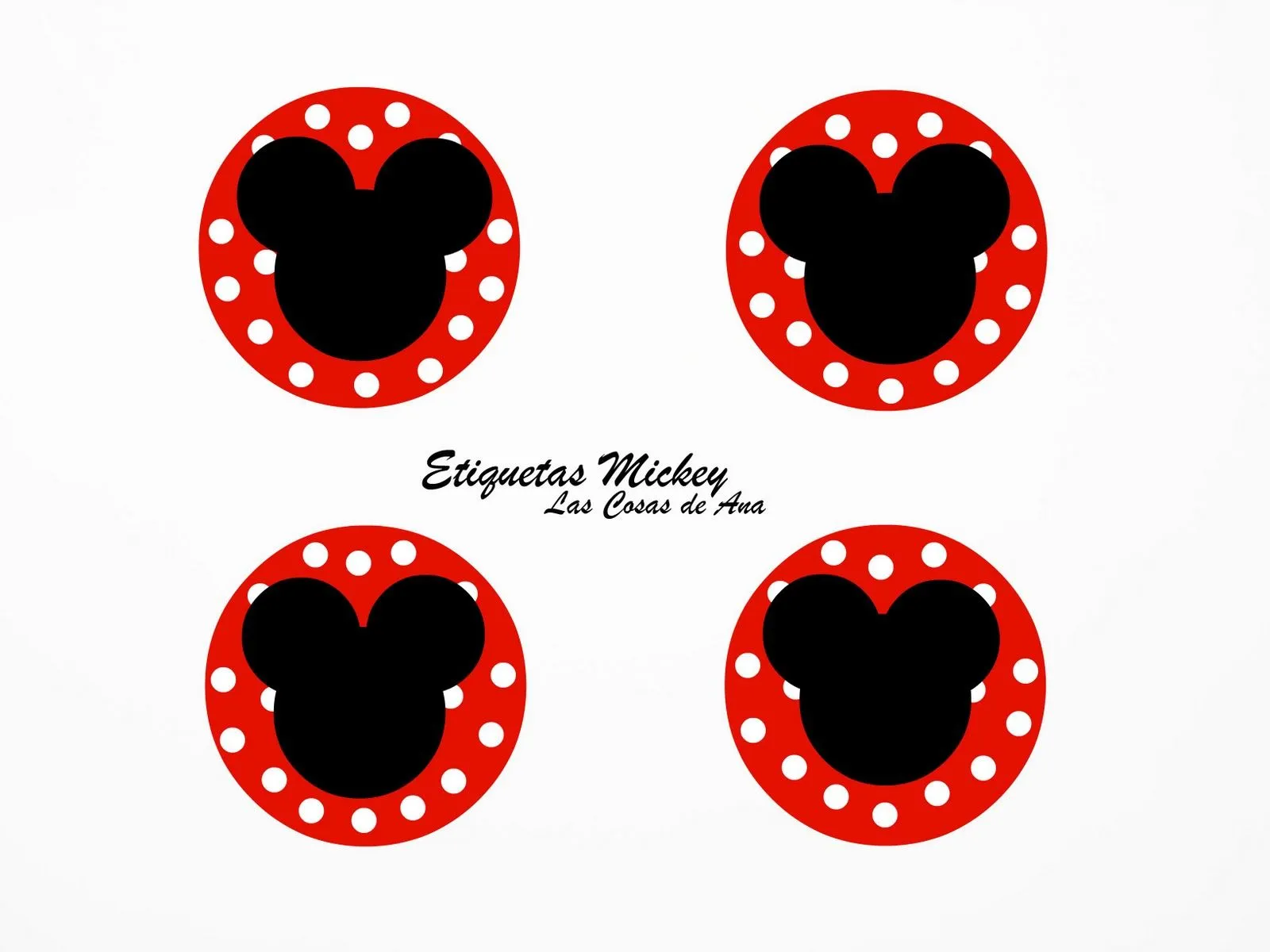ETIQUETAS MICKEY PARA IMPRIMIR I.