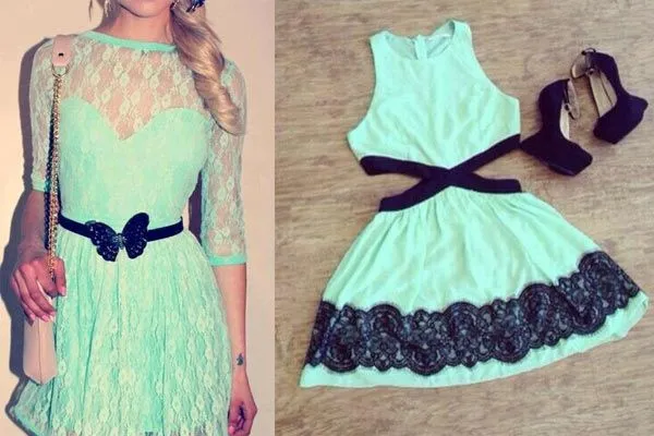 Cómo combinar un vestido verde menta