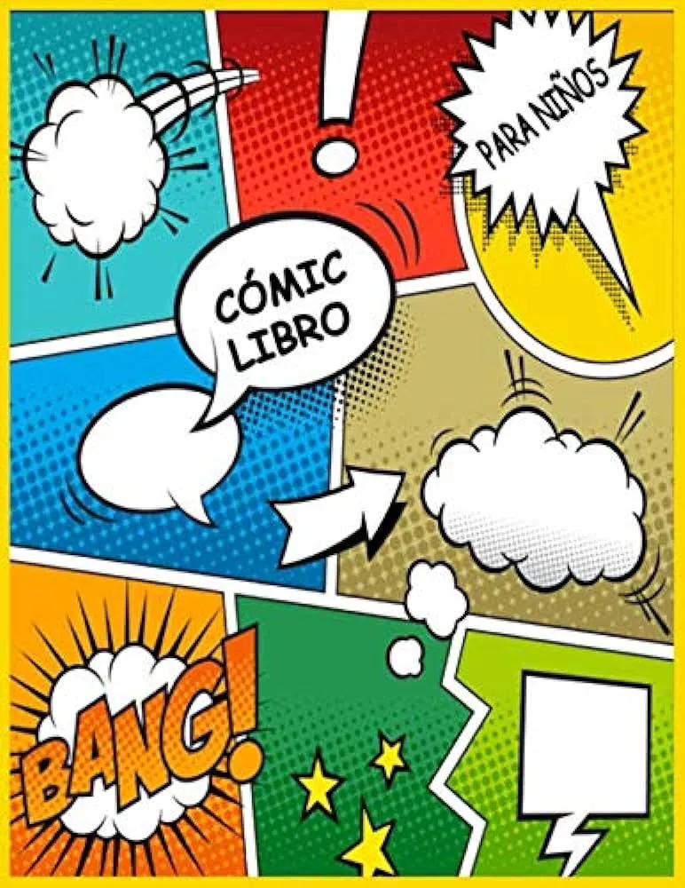 CÓMIC LIBRO PARA NIÑOS: Libro de historietas en blanco de 100 páginas para niños Tamaño de página grande Dibujos animados / cómic de 8.5 CÓMIC LIBRO PARA NIÑOS: Libro de historietas en blanco de 100 páginas para niños Tamaño de página grande Dibujos animados / cómic de 8.5