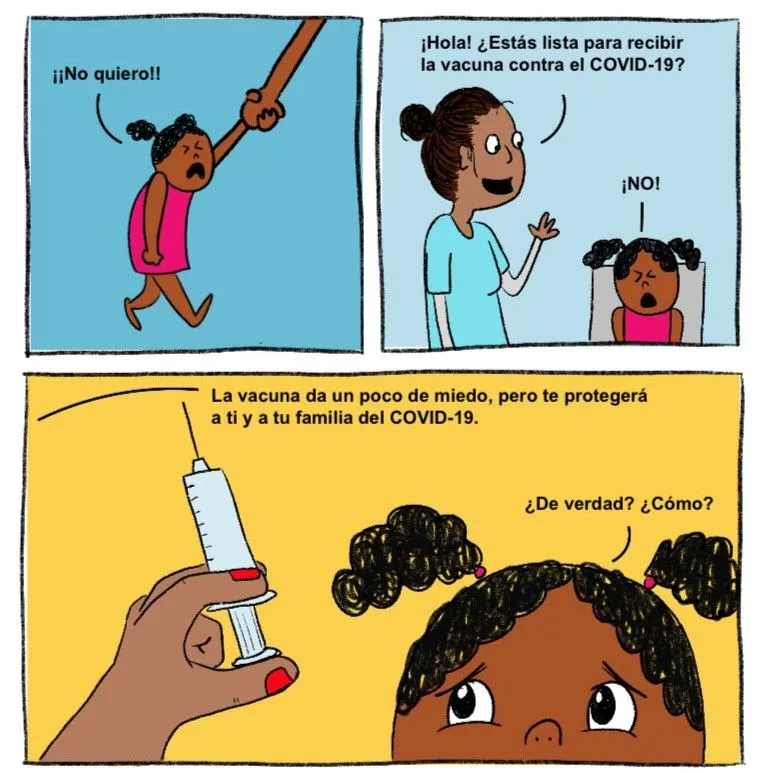 Nuevo cómic para niños: ¡Por qué debemos vacunarnos contra el COVID-19! : Oregon Health News Blog Nuevo cómic para niños: ¡Por qué debemos vacunarnos contra el COVID-19! : Oregon Health News Blog
