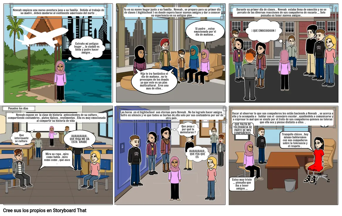 Comic tolerancia Storyboard por 51d508a5