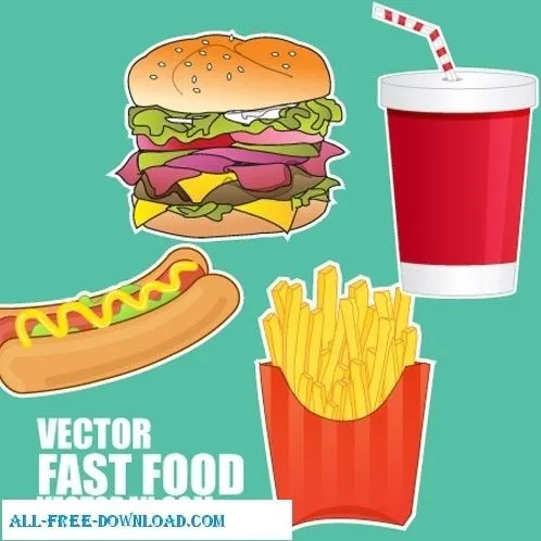 Comida rápida vectores gratis para su descarga gratuita (alrededor ...