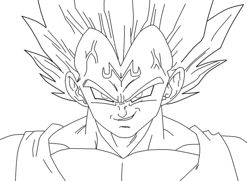 Comment dessiner vegeta majin