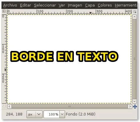 como] Agregar borde al texto GIMP | Generacion-X