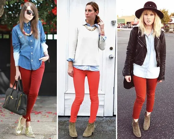 como-combinar-pantalones-rojos ...