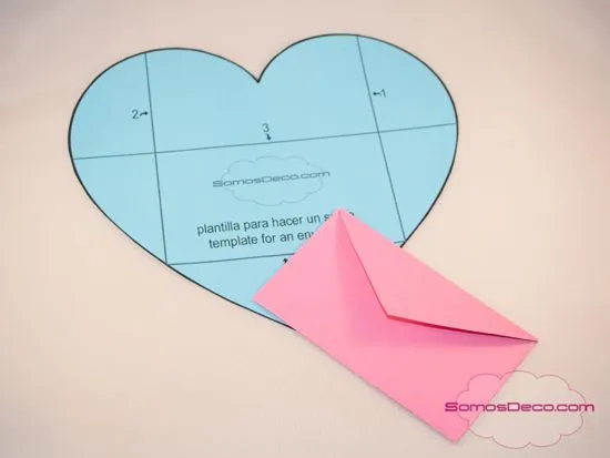 CÓMO HACER UN SOBRE CON UN CORAZÓN (PLANTILLA IMPRIMIBLE ... CÓMO HACER UN SOBRE CON UN CORAZÓN (PLANTILLA IMPRIMIBLE ...