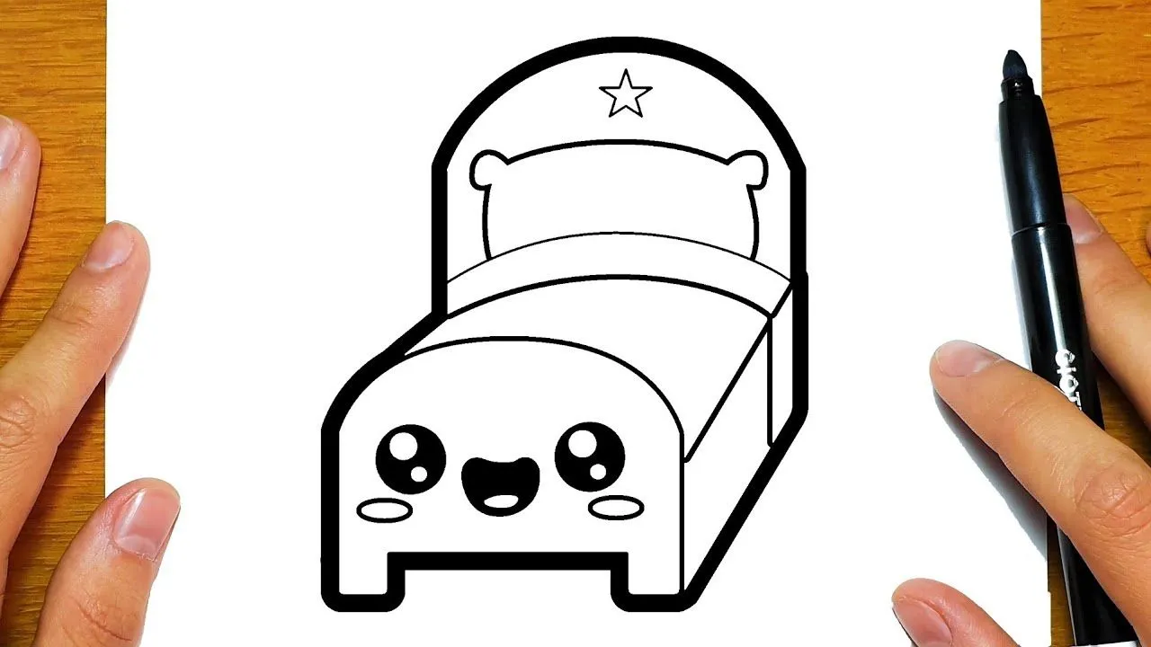 CÓMO DIBUJAR UNA CAMA KAWAII | Dibujos para dibujar - YouTube CÓMO DIBUJAR UNA CAMA KAWAII | Dibujos para dibujar - YouTube