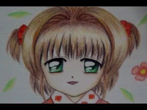 CÓMO DIBUJAR Y COLOREAR OJOS ANIME (SAKURA, CON COLORES SIMPLES ...