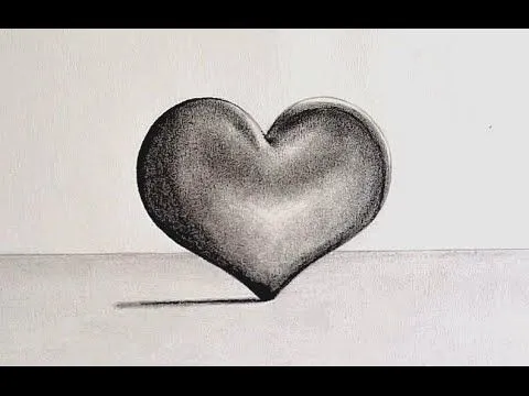 CÓMO DIBUJAR UN CORAZÓN EN 3D / HACER CORAZONES A LAPIZ - YouTube