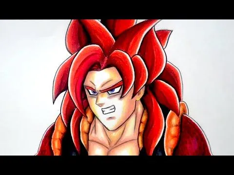 CÓMO DIBUJAR A GOGETA SSJ4 - YouTube