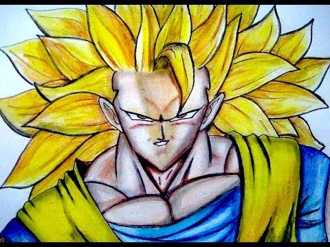 CÓMO DIBUJAR A GOKU / DIBUJAR A GOKU SSJ3 - YouTube