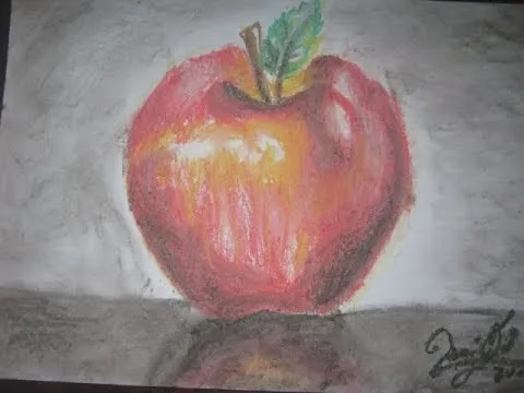 COMÓ DIBUJAR UNA MANZANA PASO A PASO CON COLORES - YouTube