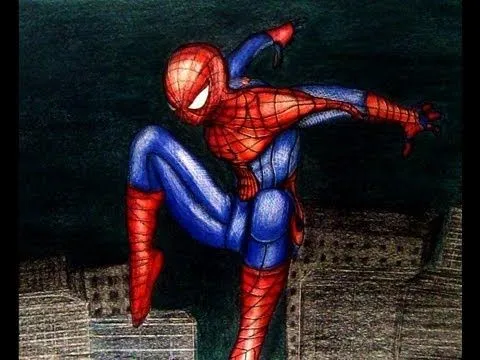 CÓMO DIBUJAR SPIDERMAN (HOMBRE ARAÑA, - TUTORIAL PASO A PASO ...