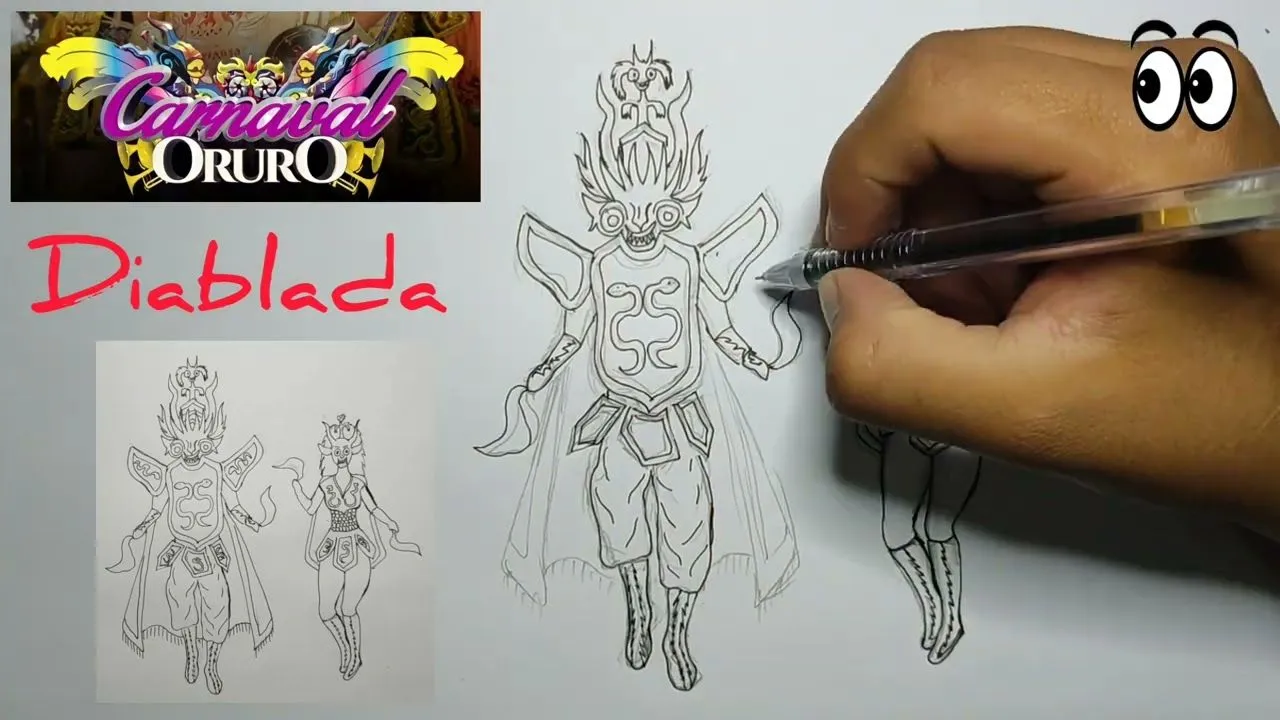 CÓMO DIBUJAR TRAJES TÍPICOS DEL CARNAVAL DE ORURO (Tinkus, Tobas, Diablada, Morenada, Caporales) - YouTube CÓMO DIBUJAR TRAJES TÍPICOS DEL CARNAVAL DE ORURO (Tinkus, Tobas, Diablada, Morenada, Caporales) - YouTube