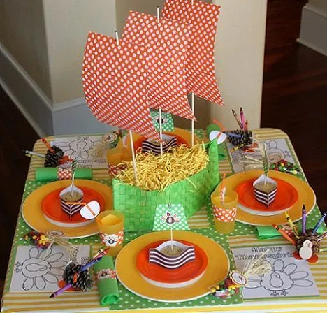 Cómo hacer un centro de mesa con forma de barco Cómo hacer un centro de mesa con forma de barco