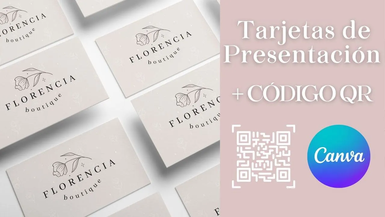 CÓMO hacer TARJETAS DE PRESENTACIÓN en Canva + CÓDIGO QR