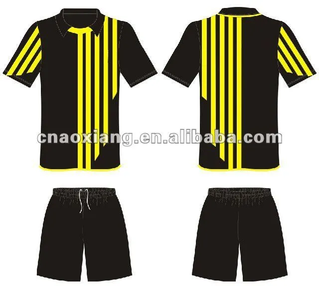 Cómodo fresco - negro de fútbol equipo de fútbol uniforme ...