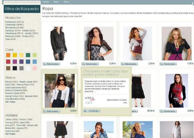 Comparador ropa