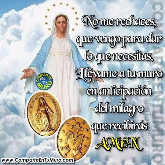 comparteentumuro: ORACIÓN A LA VIRGEN MILAGROSA PARA PEDIRLE POR ... comparteentumuro: ORACIÓN A LA VIRGEN MILAGROSA PARA PEDIRLE POR ...