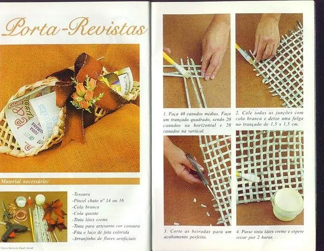 Compartiendo con mis amigas ♥: ♥ Porta Revistas (Cesteria china ) ♥