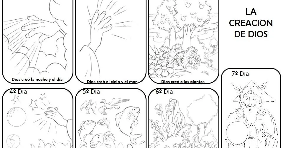 Compartiendo por amor: Dibujos Creación de Dios Compartiendo por amor: Dibujos Creación de Dios