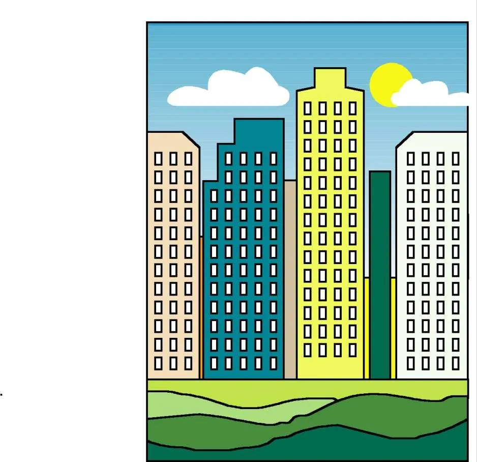 Imagenes de Paisajes: urbanos y rurales para colorear Imagenes de Paisajes: urbanos y rurales para colorear