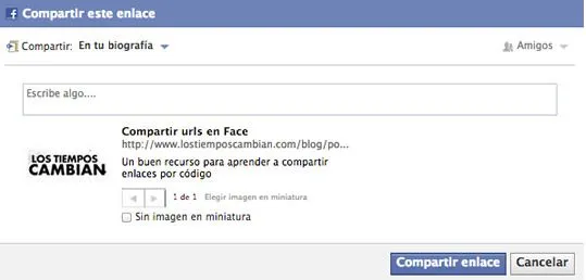 Compartir URLs en Facebook « Los Tiempos Cambian