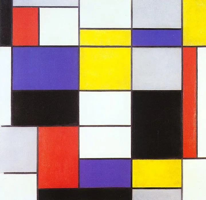 Composición A", óleo sobre lienzo de Piet Mondrian (1872-1944 ... Composición A", óleo sobre lienzo de Piet Mondrian (1872-1944 ...
