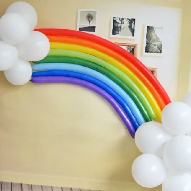 Arco iris en globos - Imagui