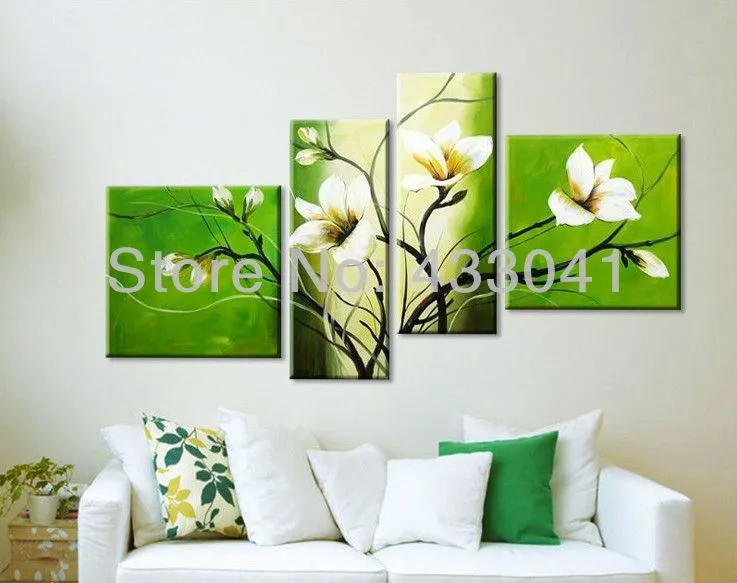 Compra blanco pintura de orquídeas online al por mayor de China ...