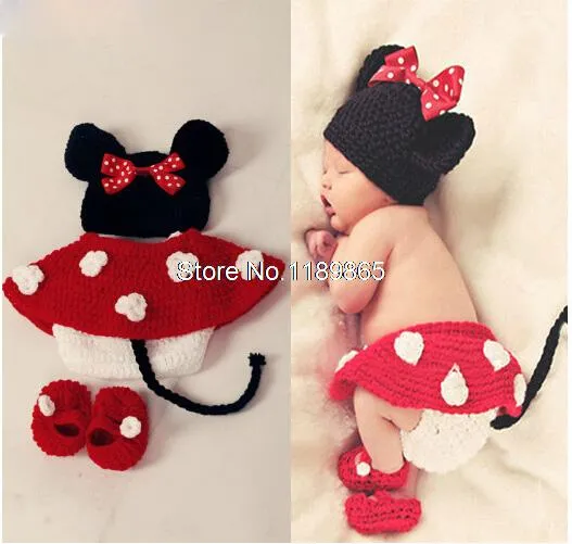 Compra crochet minnie mouse costume online al por mayor de China ...
