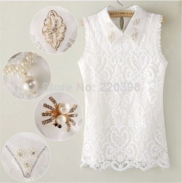 Compra cuello de encaje de cuentas online al por mayor de China ...