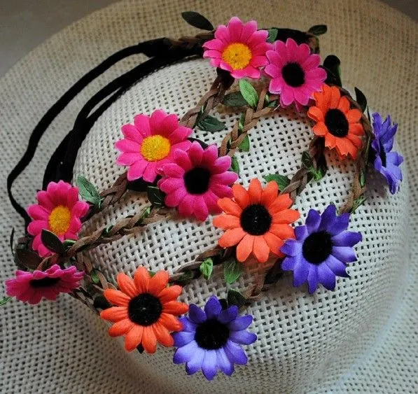 Compra flor hippie diadema online al por mayor de China ... Compra flor hippie diadema online al por mayor de China ...