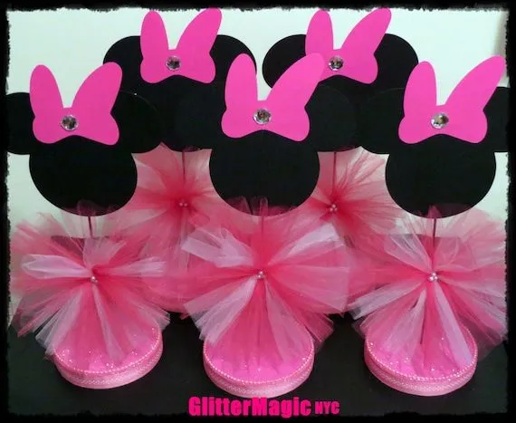Centros de mesa para baby shower Minnie Mouse - Imagui