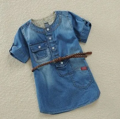 Compra jean vestido para las niñas online al por mayor de China ...