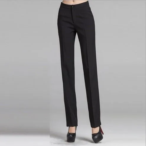 Compra pantalones de vestir negros de cintura alta online al por ...