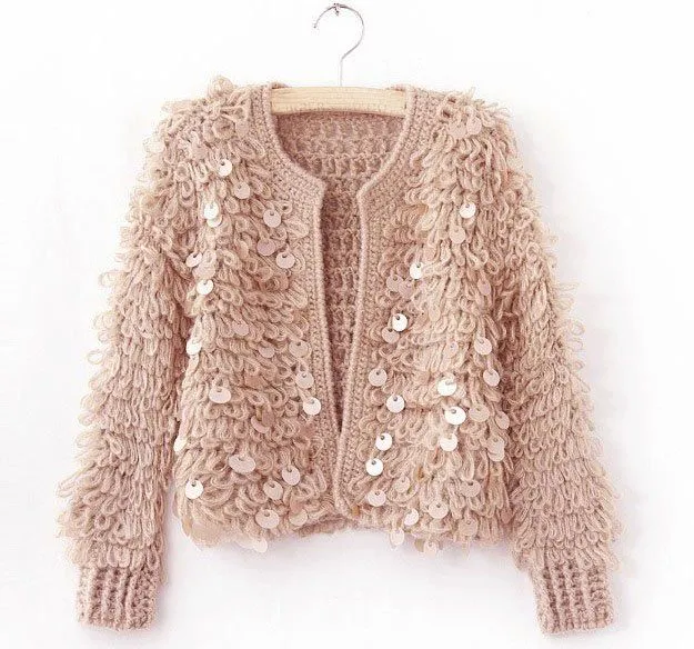 Compra señoras chaqueta de punto de ganchillo online al por mayor ...