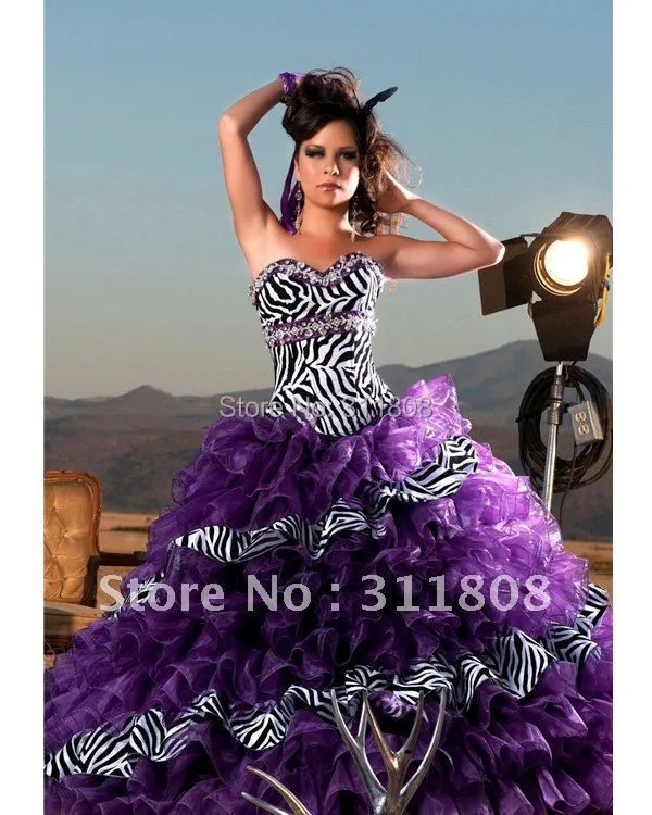 Compra vestidos de quinceañera cebra online al por mayor de China ...