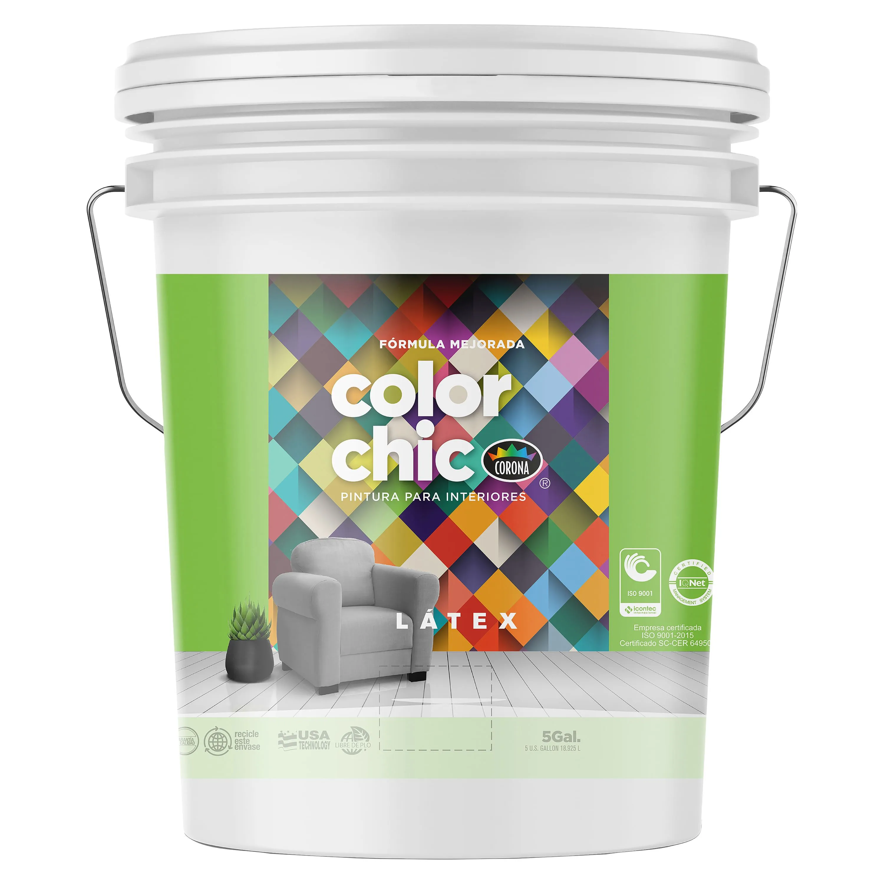 Comprar Pintura Látex Color Chic Color Verde. Fórmula Mejorada - Cubeta | Walmart Honduras Comprar Pintura Látex Color Chic Color Verde. Fórmula Mejorada - Cubeta | Walmart Honduras