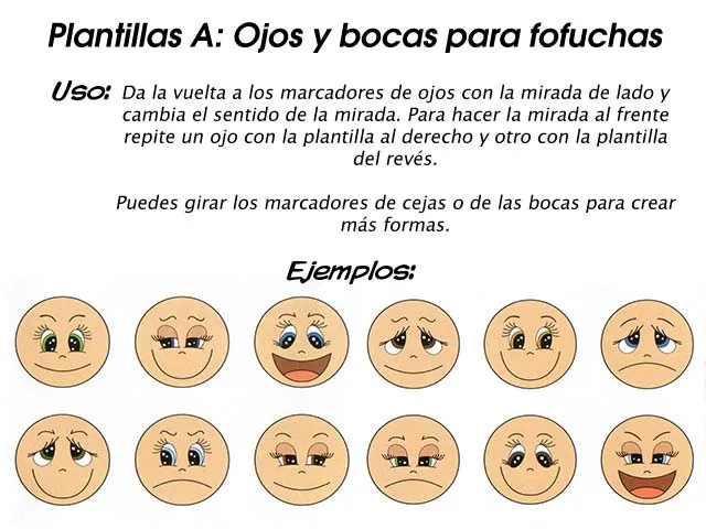 Comprar Plantillas A: Ojos y bocas para fofuchas | Arcilla de ...